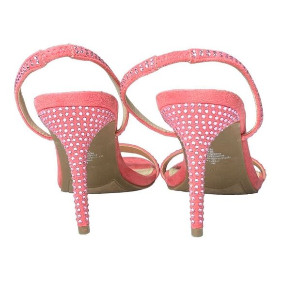 Marc Fisher Women's Pink Open Toe Rhinestone Embellished Heel Sandals Size 9 - Picture 9 of 10